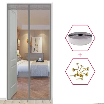 

High Quality Curtain Durable Anti Mosquito Magnetic Tulle Door Curtain Automatic Closing Door Screen Summer Mesh Net