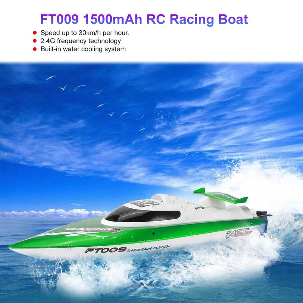 Новый Feilun FT009 2 4G 4CH водяное охлаждение RC гоночный катер скорость 30 км/ч