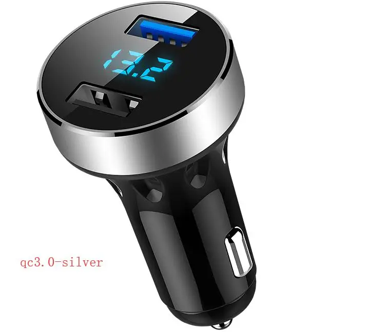 50 шт. 4.8A мини USB Автомобильное зарядное устройство QC3.0 для мобильного телефона планшет gps Автомобильное устройство для быстрой зарядки двойной USB зарядное устройство адаптер