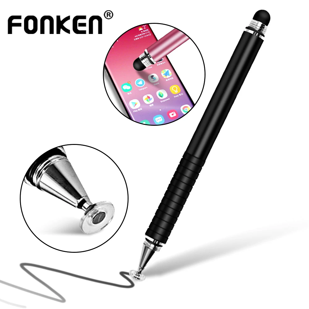FONKEN Stylus Pen For Smartphones 2 in 1 Touch Pen for Samsung Xiaomi Tablet Screen Pen Thin Drawing Pencil Thick Capacity Pen|Tablet Touch Pens| -…