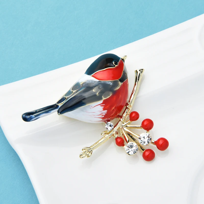 Colorful Bird Enamel Brooch 2