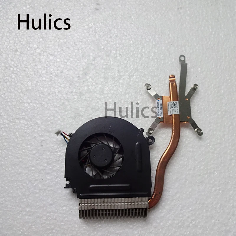 Hulics для Dell Studio 1558 CN-02X6C1 CN-0644D0 CN-0W956J ноутбук Процессор Охлаждающий радиатор с вентилятором - Цвет: Heatsink and Fan