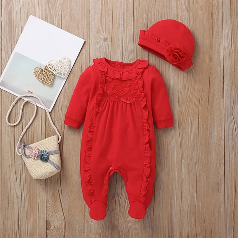 Baby Romper Girl Boy Winter Solid Long Sleeve Jumpsuit Casual Little Baby Newborn Rompers Onesie Toddler Kids Clothes