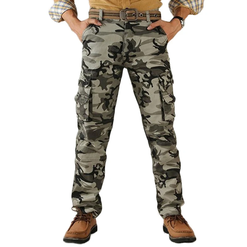 

2023 Trend Men's Cargo Pants Cotton High Quality Camouflage Jogger Male Military Camouflage Army Fashion Men's Trousers Pockets