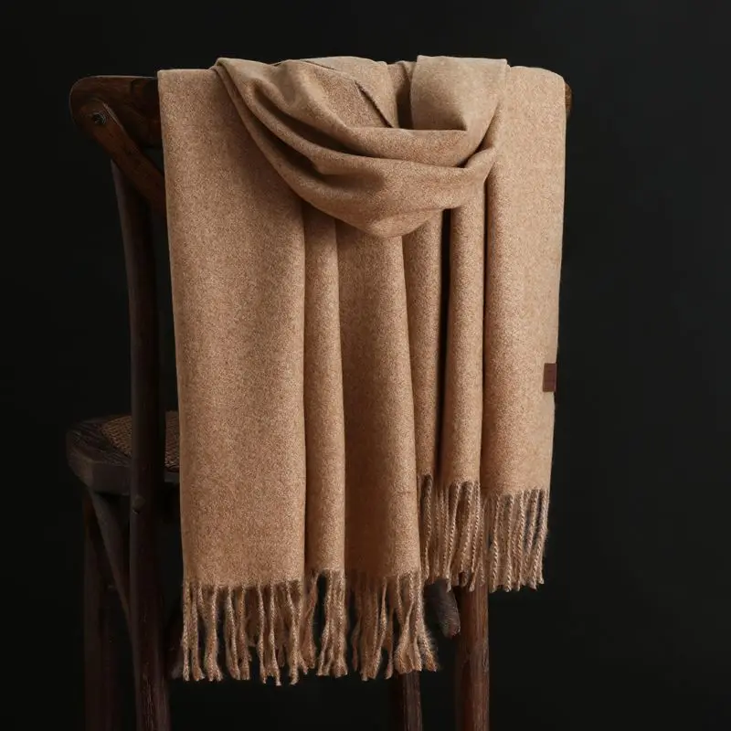 

2019 Autumn And Winter New Style Thick Rabbit Fur Scarf Women's Europe And America Versatile Warm Solid Color Clip Flower Scarf