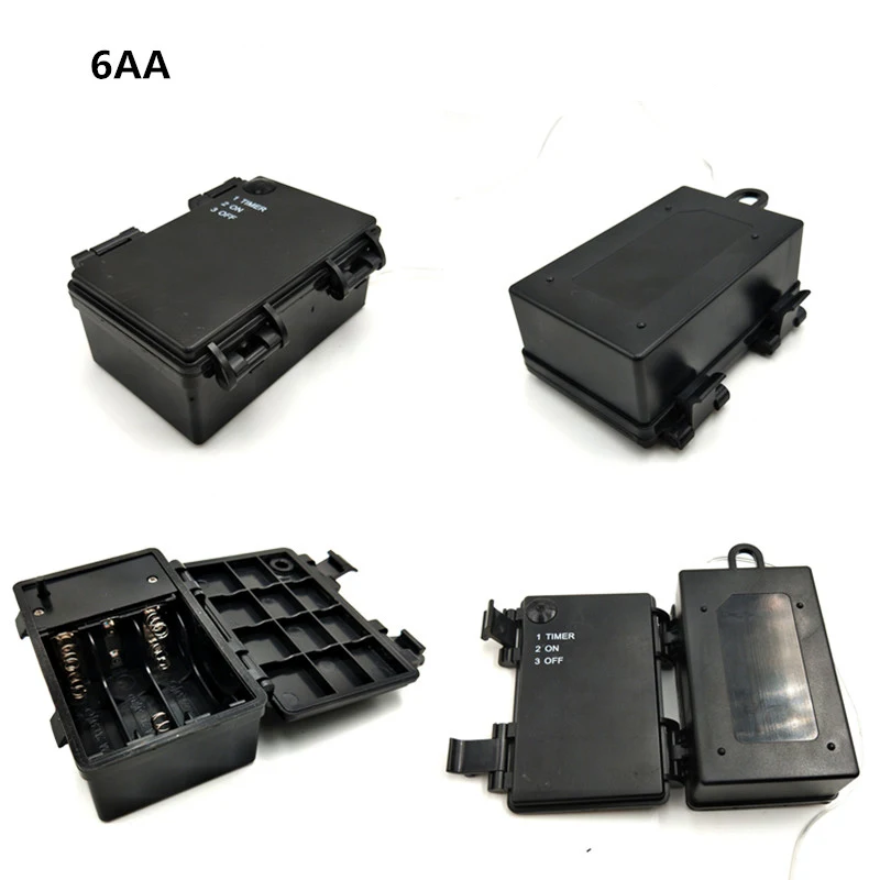 20개/세트 2x 3x 4x 6x 1.5V AA 배터리 홀더 보관함 ON/OFF 타이머 방수 방진 배터리 케이스 쉘 (전선 포함)