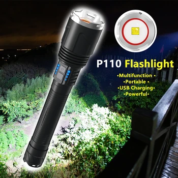 

Outdoor Flashlight Rotating Zoom Camping Lamp LED High USB Rechargeable Brightness Torch Strap For Outdoor Camping Fishing