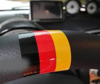 

Car-Styling Steering wheel sticker German flag for Volkswagen skoda octavia benz passat b5 vw golf 4 5 6 7 tiguan polo Jetta