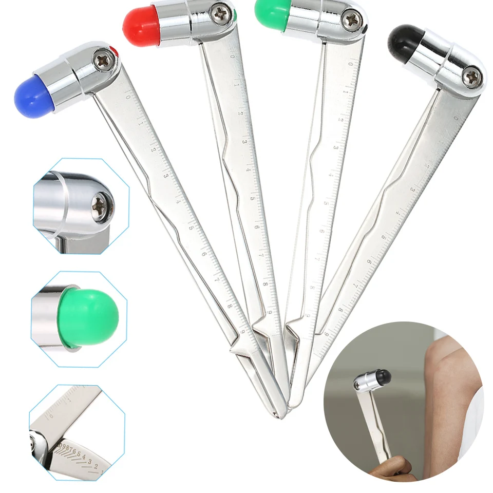 Neurological-Reflex-Hammer-Caliper-Multifunction-Scale-Percussion-Hammer-Diagnostic-Hammer-Massage-Tool-Stainless-Steel