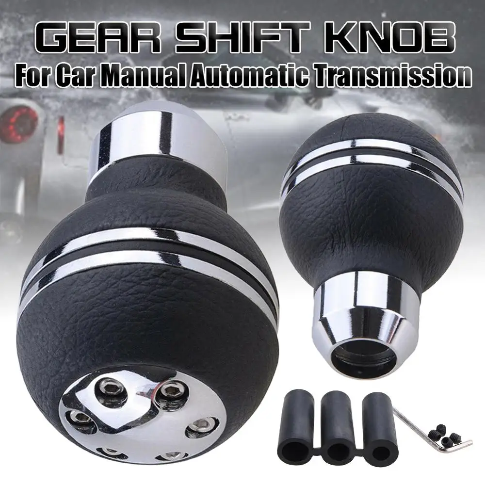 

PU Leather Gear Shift Knob Shifter Lever For Car Manual Automatic Transmission