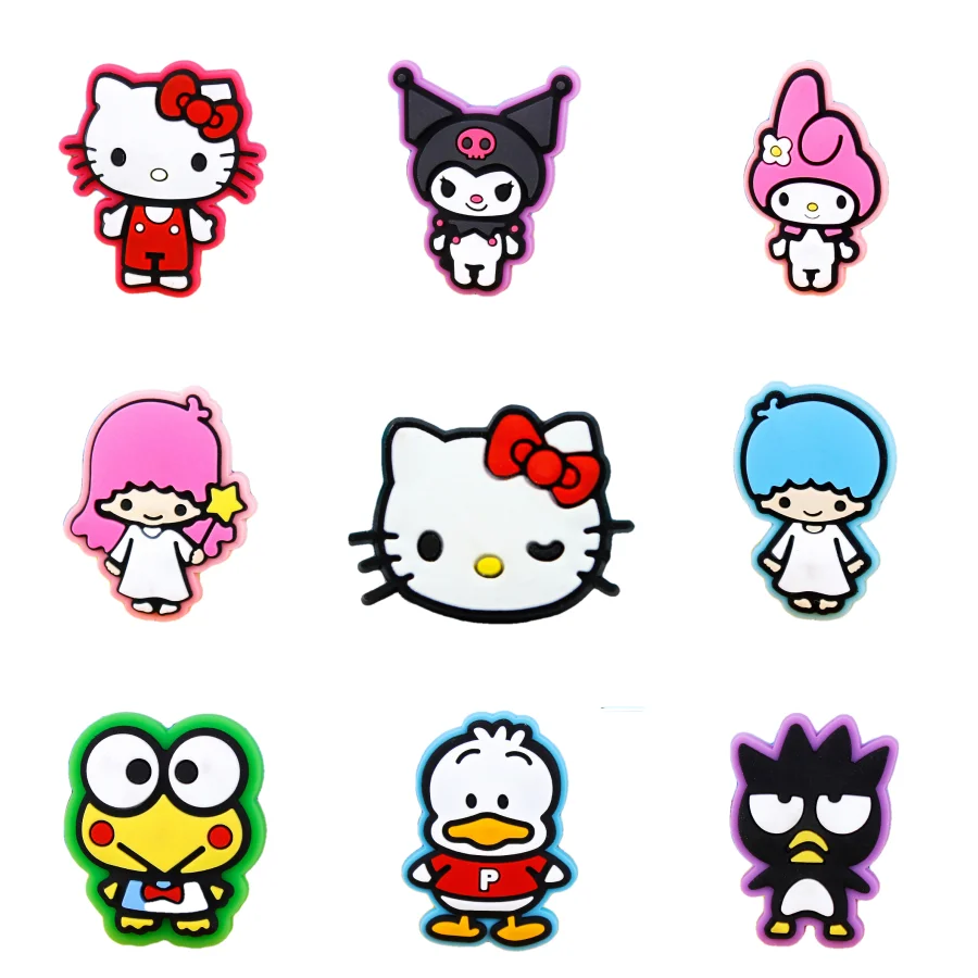 Hello Kitty Аксессуары Санрио Обувь Для Женщин Подвески Каваи Булавки Мультфильм