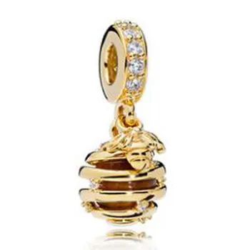 

2018 Spring New 100% 925 Sterling Silver Charms Shine Charms Sweet As Honey Hanging Charms Fit Original Bracelet Diy Jewelry