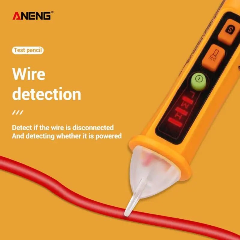 Вольтметр ANENG VD901 цифровой AC/DC 10 В/48 В/1000 В напряжение зонд вольтметр детектор Бесконтактный разъем Электрический индикатор инструмент