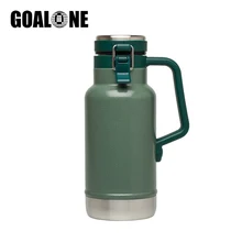 

GOALONE 946ML/32OZ Stainless Steel Beer Barrel Portable Double Wall Insulated Beer Growler with Handle Travel Bottle for Camping
