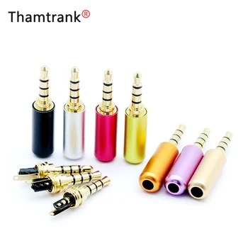 

10Pcs 3.5 mm Male RCA Plug Audio Jack 4 Pole Gold Plated Earphone Adapter for DIY Stereo Headset or Used for Repair Earphone