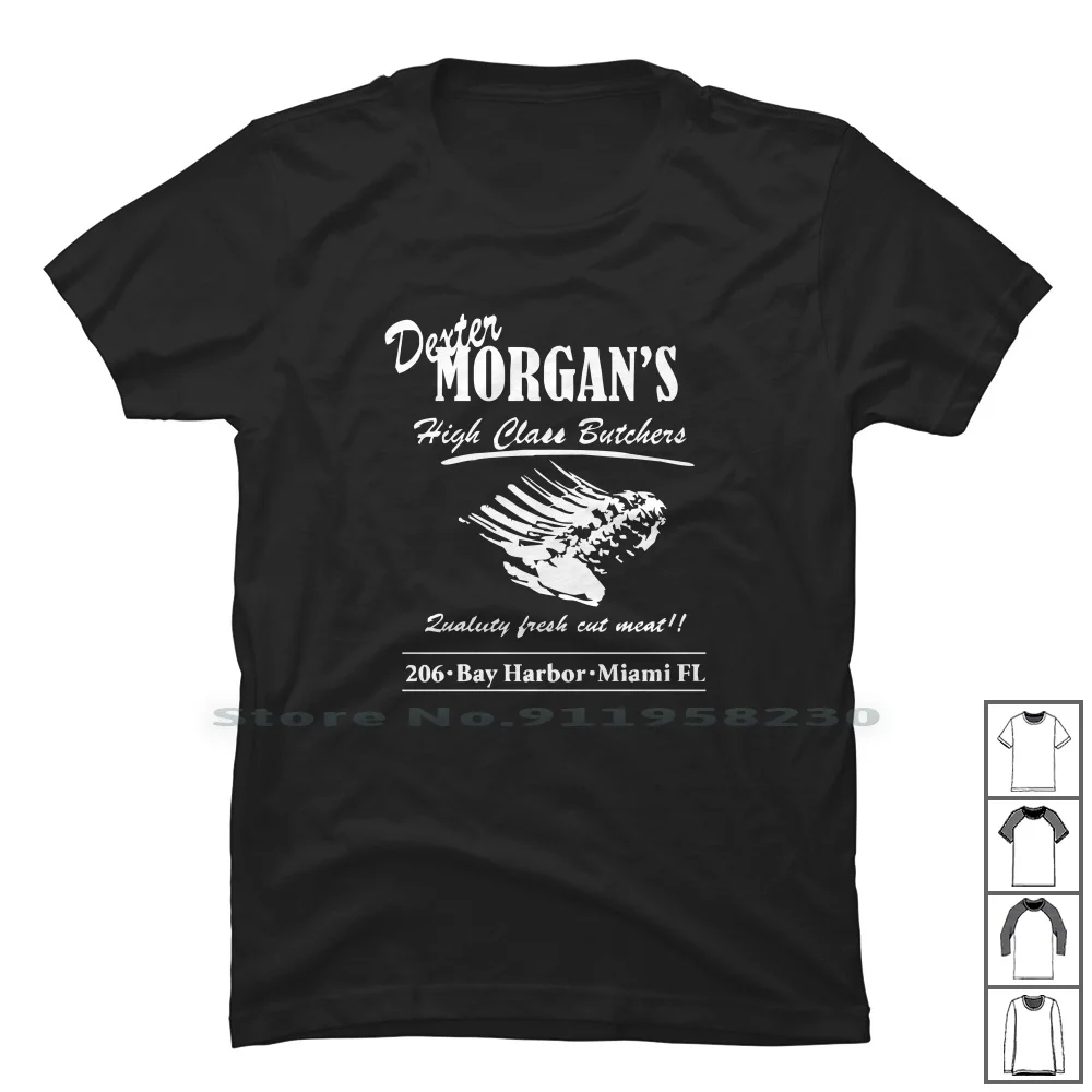 Dexter Butcher Shop Maglietta Grigia 100% Cotone Macellaio Dexter Butch Humor Tage Shop Grey Geek Rey Hop Gym Che