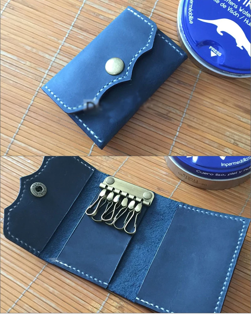 DIY leather craft key ring bag die cutting kraft paper sewing pattern thick 500gsm cardboard template