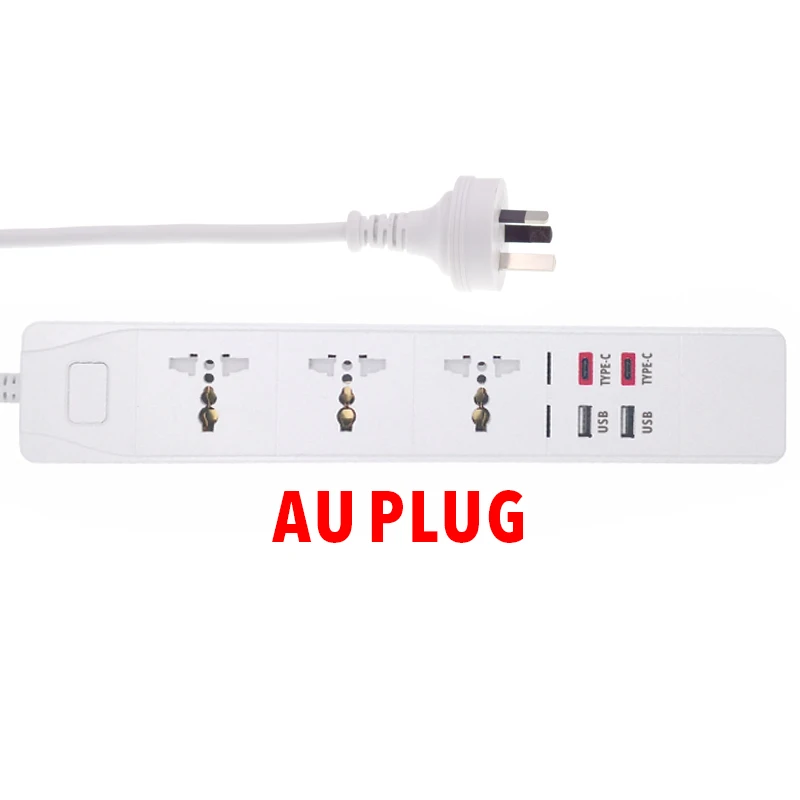 AU TYPE-C Wifi умная лента питания Универсальная 3 розетки розетка 2 USB 2 type-c 3.0A Быстрая зарядка Голосовое управление для Alexa Google Assistant - Цвет: AU TYPE-C