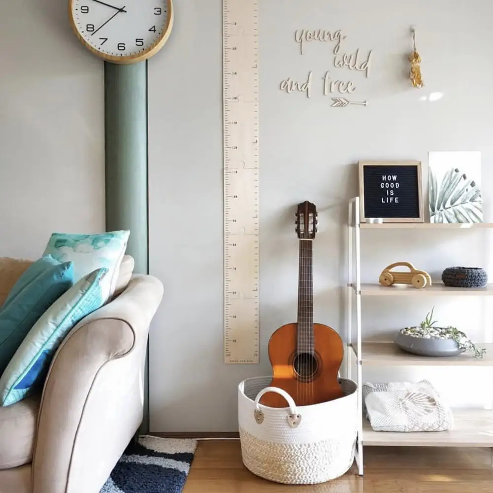 INS Nordic style splicing board height ruler children's room wood hanging ruler wall decoration baby photography props