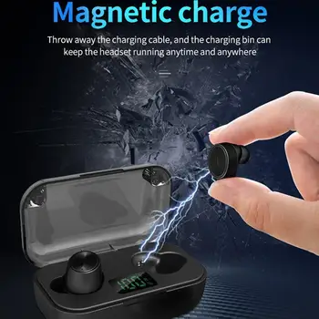 

Super Bass Stereo In-ear Earbuds Earsets F6 Wireless Earphone Bluetooth V5.0 LED Display Touch Button Sport Earphone r60