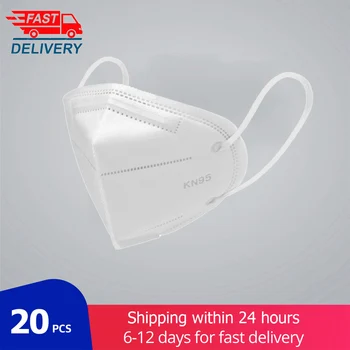 

20 pcs 95% Face Mask 5 layer Mouth Mask Anti dust masks Dustproof Anti-fog Protective filter mask Fast Shipping