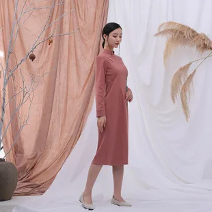 Длинные юбки Xie Jin с круглым вырезом в китайском стиле фиолетового цвета с ручной росписью, женское платье L0
