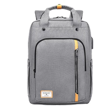 

FGGS-GOLOEN WOLF Laptop Backpack 15.6-Inch Men and Women Travel Laptop Backpack Waterproof Large Capacity Carrying School Bag Ba