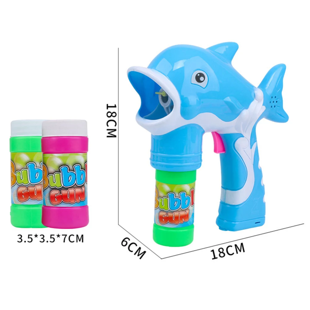 Детские мыльные пузыри воды игрушки с легкой музыкой детские игрушки Bubble пистолет мультфильм водяной пистолет Электрический Дельфин пузырь машина игрушка J71