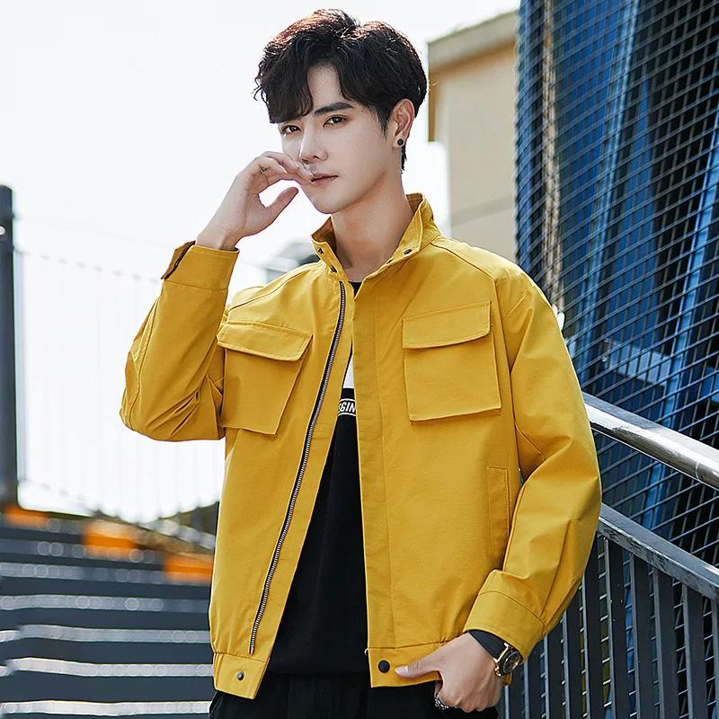 

Spring And Autumn New Style Men Jacket Coat Trend Handsome Cool Embroidered Japanese-style Loose-Fit High Collar Students Jacket