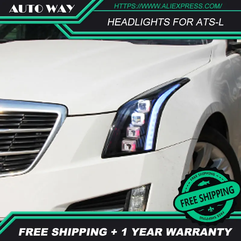 Автомобильный Стайлинг для Cadillac ATS фары все светодиодный- светодиодный головной фонарь все светодиодный Cadillac ATS фары Дневные ходовые огни