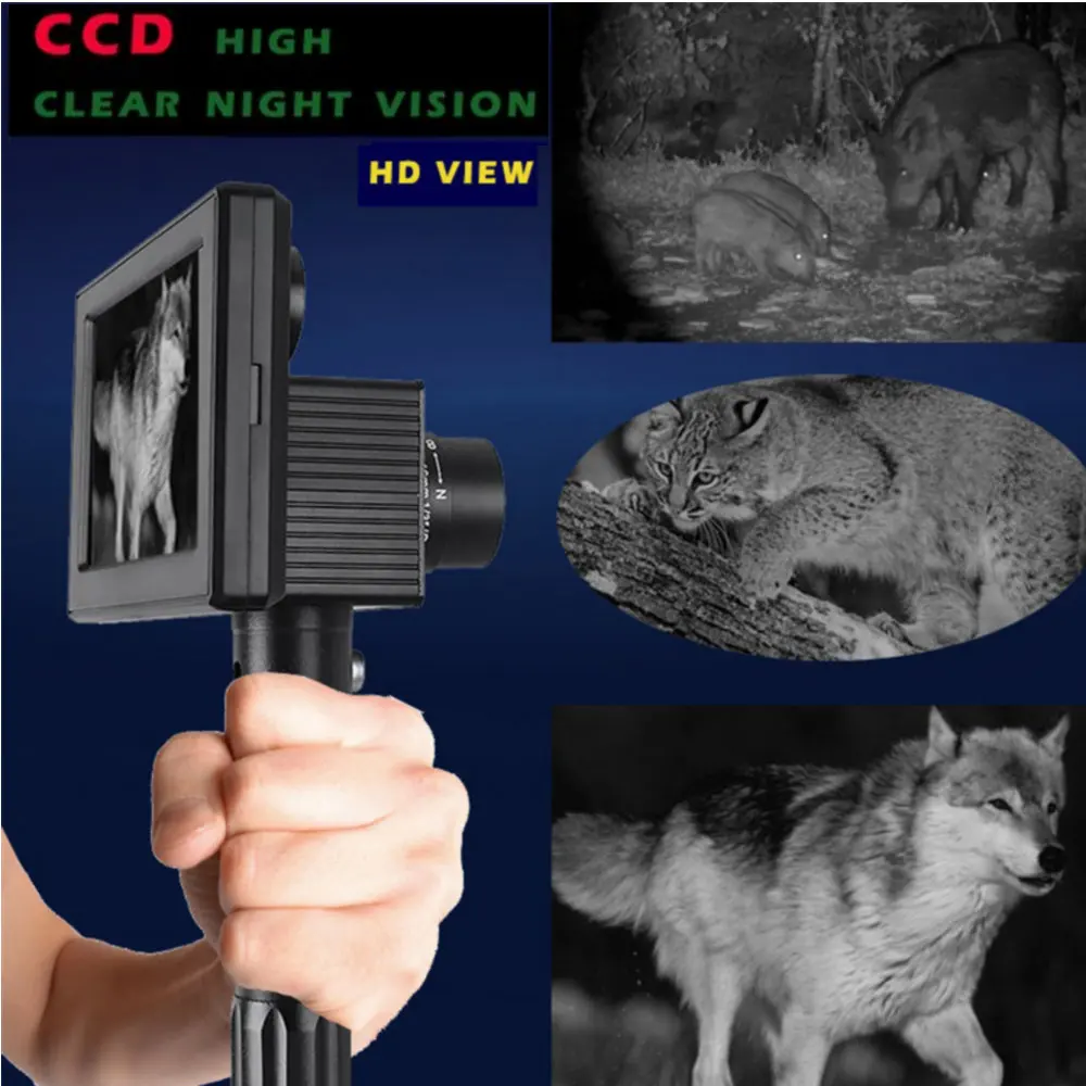 Высокое разрешение инфракрасная система ночного видения двойная перспектива не тепловизор цифровой экран ручной реального ночного видения