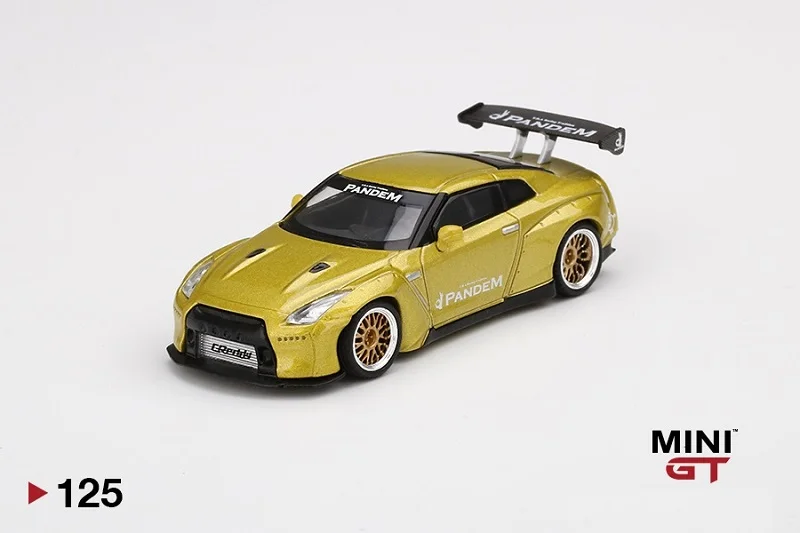 Мини GT 1:64 Nissan R R35 Pandem Wing cosmitan Yellow RHD Minigt TSM модель литая машина|Наземный транспорт| |