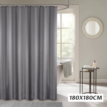 

Waterproof And Mildewproof Shower Curtain Cloth Gray Waterproof And Mildewproof Copper Buckle Shower Curtain With Hook