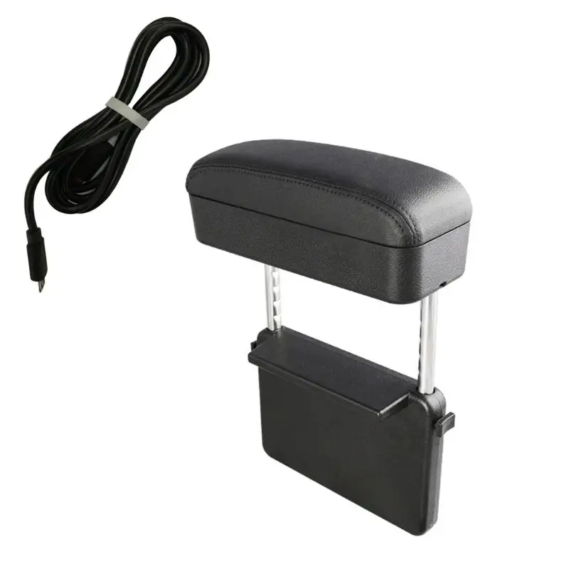 Обновленный Регулируемый Чехол для автомобиля с поддержкой локтя и USB-шнуром |