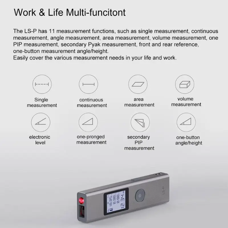 Mini 40m Laser Rangefinder High Precision Area Volume Angle Distance Meter LS-P Mini 40m Laser Rangefinder High Precision Area Volume Angle Distance Meter LS-P