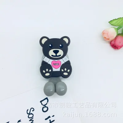 Kawaii мультяшная кошка зубная щетка держатель бамбуковая зубная щетка для ухода за полостью рта бамбуковая ручка Мягкая Щетина зубная щетка отбеливающая зубная щетка - Цвет: 8