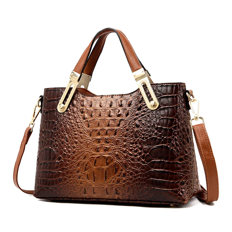 Gykaeo, роскошные сумки, женские сумки, дизайнерские, модные, с узором «крокодиловая кожа», сумка-тоут, для девушек, большая вместительность, сумки через плечо
