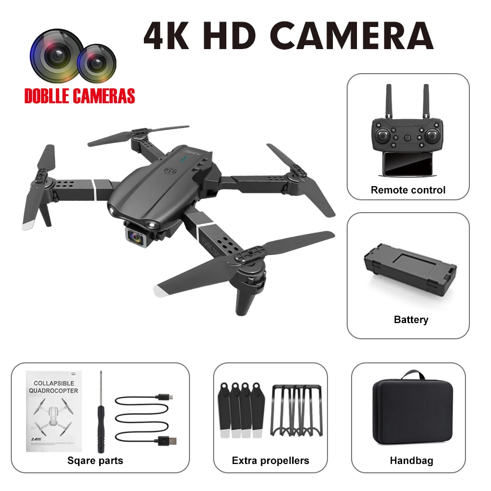 Rc Dron Mini Drone 4k Profesional Wide Angle 4K HD Dul Camera 2.4G 4CH Foldable Home Quadcopter FPV Helicopter Toys For Boy rc tech quadcopter RC Quadcopter