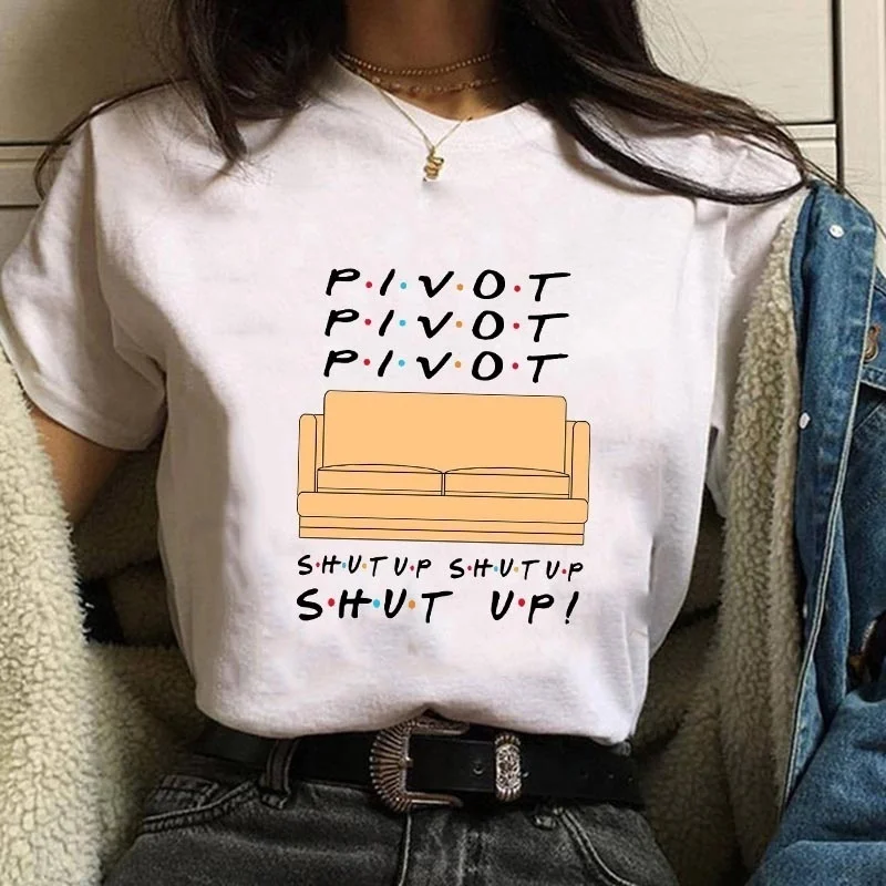 

Friends Shirt, Pivot Tshirt, Tv Show Gifts, Funny T Shirt Goth Women Clothing Harajuku Tops