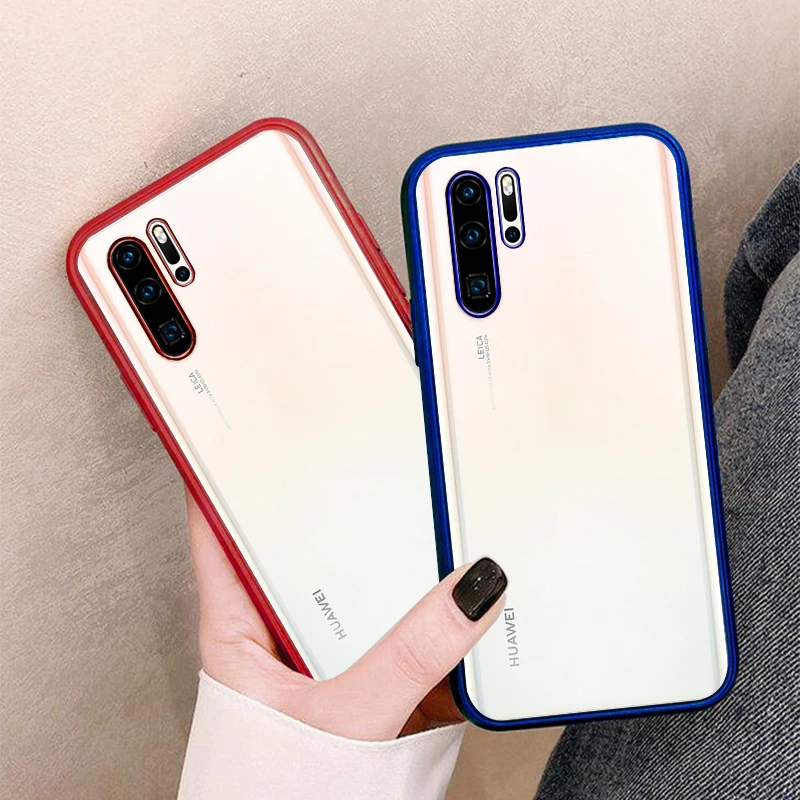 Прозрачный чехол с покрытием для телефона Huawei Mate 30 Pro 20 Lite P20 P30 мягкий матовый