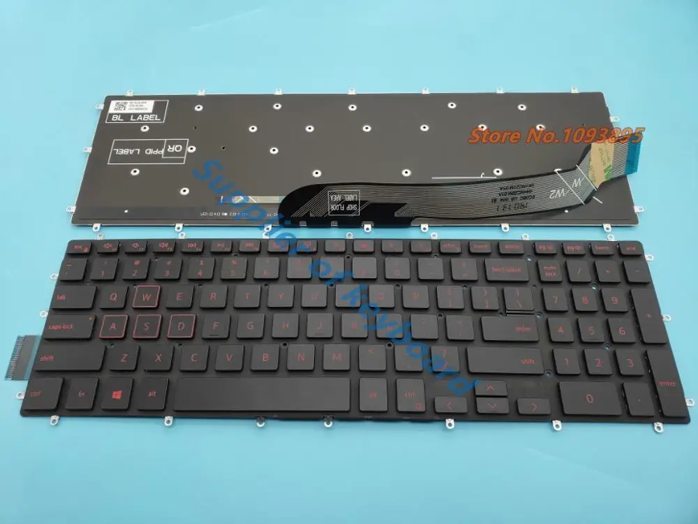 

Новинка для Dell Inspiron 15 Gaming 7566 7567 5570 5575 7570 15-7577 15-7566 15-7567 15-7577 15-7586 15-английская клавиатура с красной подсветкой