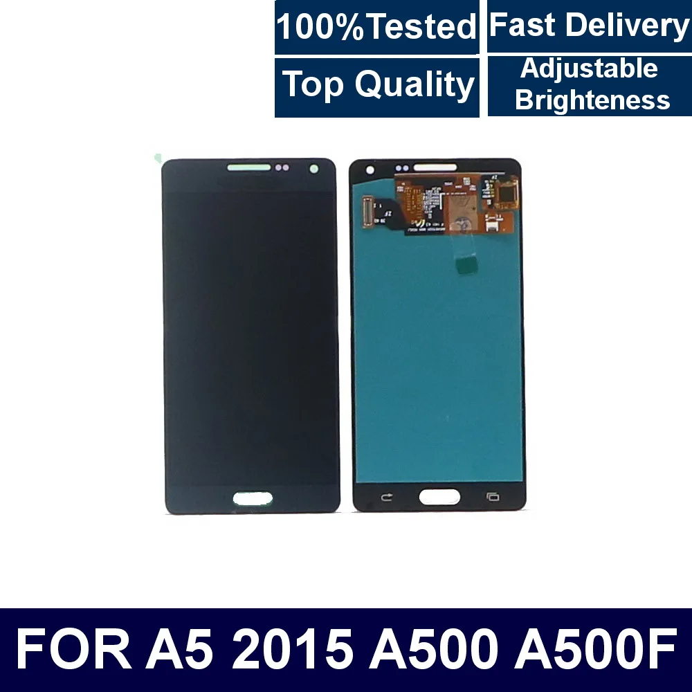 Цена Для Samsung Galaxy A5 2015 A500 A500F A500M Мобильный телефон ЖК дисплей с сенсорным экраном дигитайзер в сборе с контролем яркости
