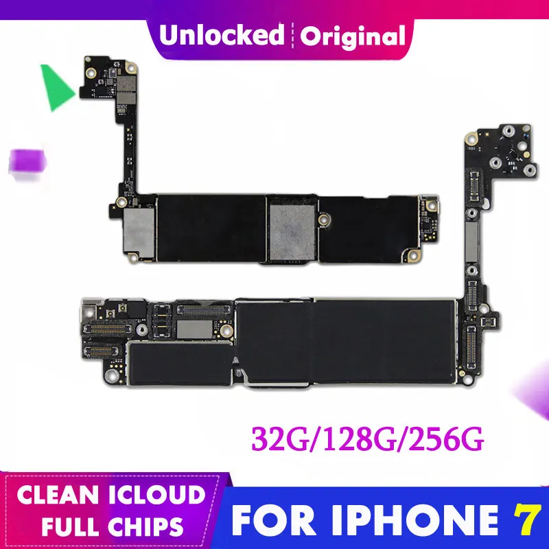Для iPhone 7 4,7 ''оригинальная разблокированная материнская плата 32G 128G 256G сборка Материнская плата iCloud разблокировка без касания IOS