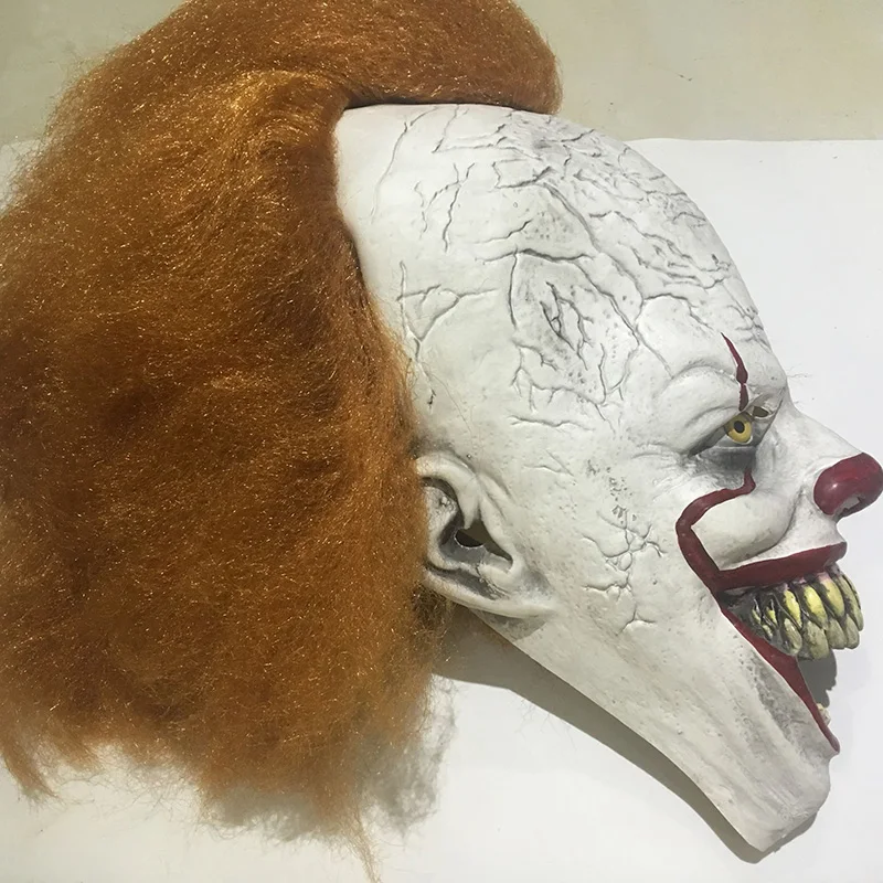 Фильм It Chapter 2 Pennywise Клоун Маска Латекс страшный Хэллоуин карнавальные костюмы реквизит маска для вечеринки Косплей