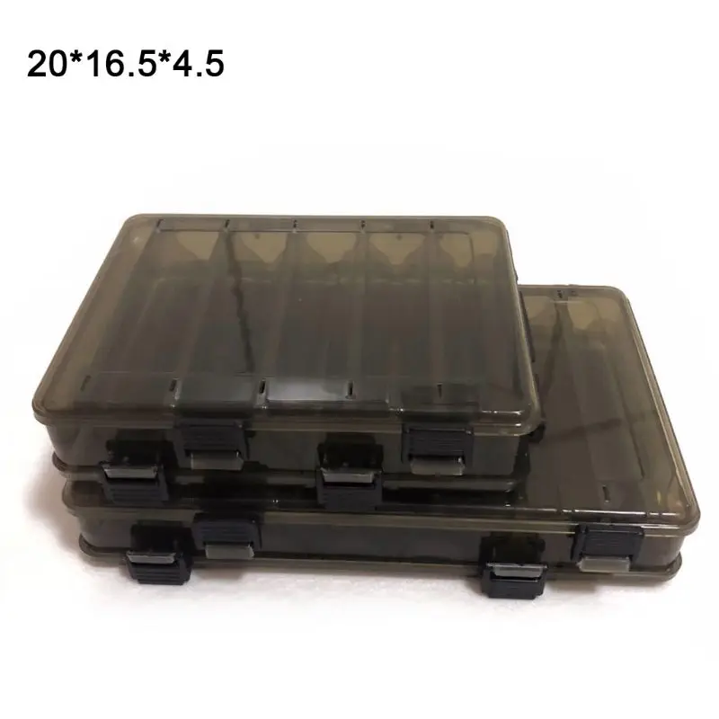 Transparent PP Fishing Gear Bait Storage Box Multi-functional Double Layer Fish Sub-bait Fishing Tools Boxes D5BA - Цвет: DG1