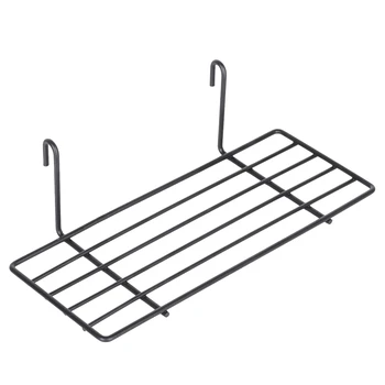 

Hanging Straight Shelf for Metal Wall Grid Panel, Small Metal Wall Organizer and Display Shelf, Size 9.8 InchX3.9 Inch,Black