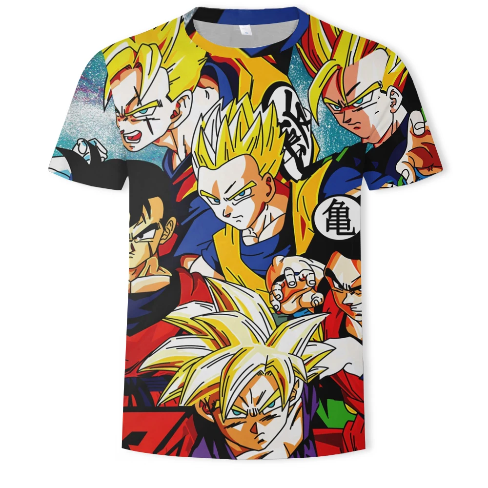 Dragon Ball Z Ultra Instinct God Son Goku Super Saiyan Мужская футболка с 3D принтом, летняя повседневная забавная футболка с круглым вырезом размера плюс - Цвет: DD054