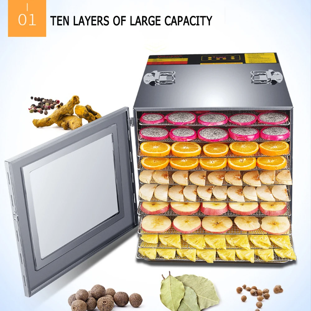 10 Layer Commercial LargeScale Fruit Dryer Dried Fruit Machine Drying