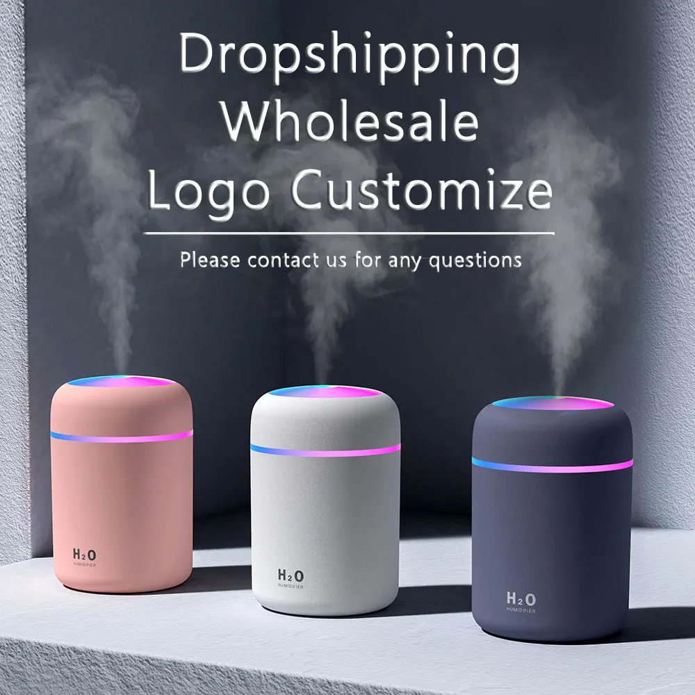 

300ml Color Cup USB Air Humidifier Aroma Diffuser Car Mist Maker with 7 Colors LED Lights Mini Office VIP Dropshipping