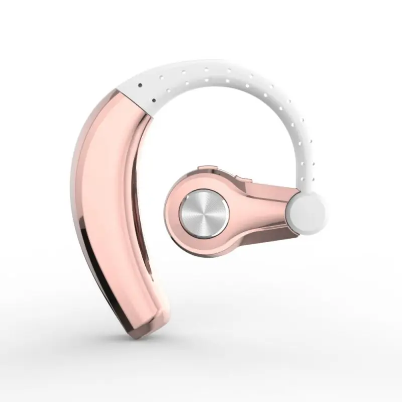 Gold Для Bluetooth гарнитуры стерео звук, беспроводной водонепроницаемый Спорт/Бизнес ушной крючок наушники - Цвет: Gold